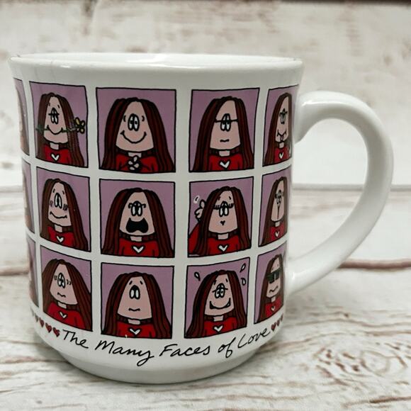 CATHY GUISEWITE Vintage Many Faces of Love Mug - Picture 1 of 7